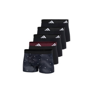 adidas Unterwäsche Boxershorts Trunk Active Flex Cotton schwarz/mehrfarbig - 5 Stück
