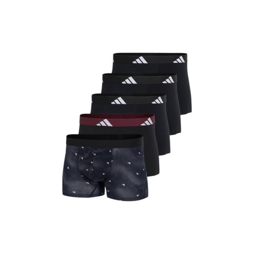 adidas Unterwäsche Boxershorts Trunk Active Flex Cotton schwarz/mehrfarbig - 5 Stück