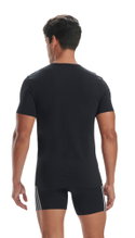 adidas Unterwäsche Shirt V-Neck (100% Baumwolle) Kurzarm schwarz Herren - 3 Stück