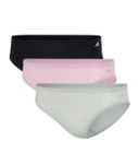 adidas Unterwäsche Slip Bikini (perfekte Passform) schwarz/grau/pink Damen - 3 Stück