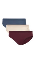adidas Unterwäsche Slip Bikini (perfekte Passform) burgund/beige/blau Damen - 3 Stück