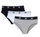 adidas Bielizna Slip Bikini (95% Bawełna) biały/szary/czarny Damski - 3 sztuki