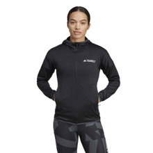 adidas Wanderjacke Terrex Xperior Climawarm Light Fleece (schmal geschnitten) schwarz Damen