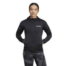 adidas Wanderjacke Terrex Xperior Climawarm Light Fleece (schmal geschnitten) schwarz Damen