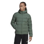 adidas Winter-Daunenjacke Helionic Soft Hooded (wind- wasserabweisend) grün Herren