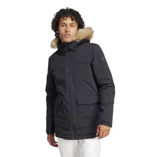 adidas Zimowy Parka z Kapturem z Futrem (odporna na wodę) czarny Mężczyźni