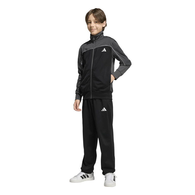 adidas Trainingsanzug Tricot Colourpop Tracksui schwarz/grau Jungen