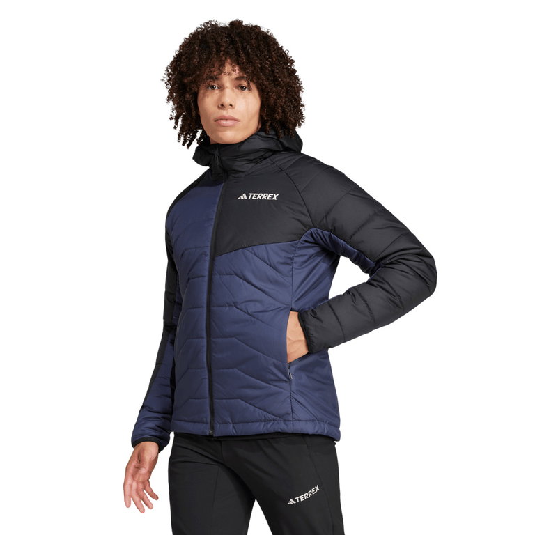 adidas Kurtka izolacyjna Terrex Multi Synthetic z kapturem (kurtka turystyczna) czarna/navy niebieska męska