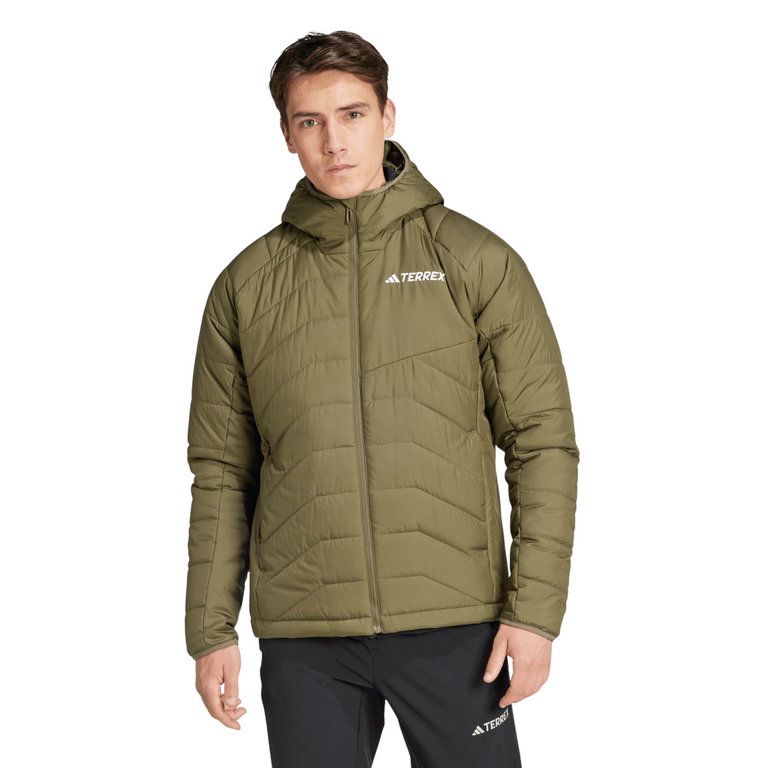 adidas Kurtka izolacyjna Terrex Multi Synthetic z kapturem (kurtka turystyczna) oliwkowa męska