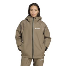 adidas Skijacke Terrex Xperior Hybrid PRIMEKNIT CLIMAPROOF+ (wasserdicht) braun Damen