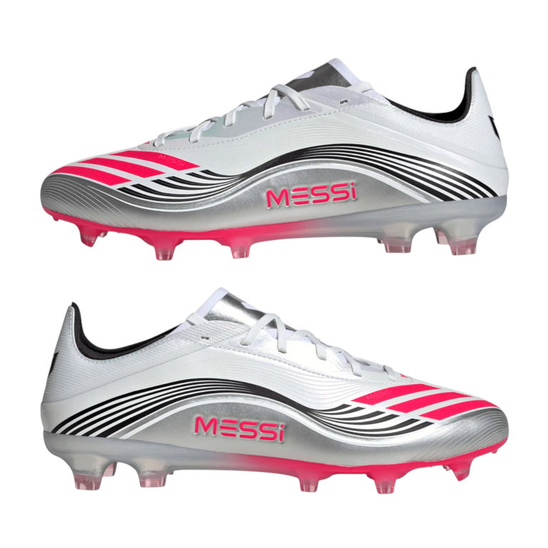 adidas Buty piłkarskie F50 Messi Pro FG (na twarde nawierzchnie) 2025 białe/kolorowe męskie