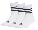 adidas Sportsocken 3-Streifen Cushioned Sportswear Mid-Cut (Baumwolle) weiss/schwarz - 3 Paar