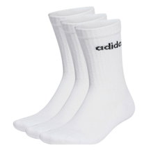 adidas Sportsocken Linear Crew Cushioned (Baumwolle, durchgehend gepolstert) weiss - 3 Paar