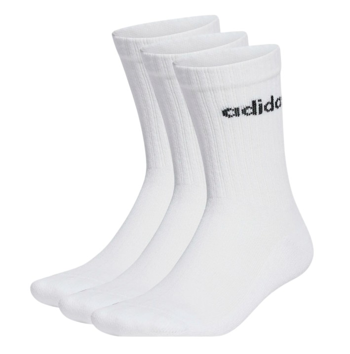 adidas Sportsocken Linear Crew Cushioned (Baumwolle, durchgehend gepolstert) weiss - 3 Paar