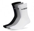 adidas Sportsocken Linear Crew Cushioned (Baumwolle) weiss/grau/schwarz - 3 Paar