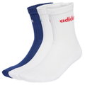 Skarpety sportowe adidas Linear Crew Cushioned (bawełna) białe/niebieskie - 3 pary