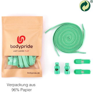 bodypride Shoelaces Flat/modern mint green 120cm - 1 pair