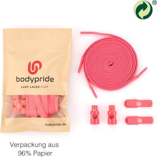 bodypride shoelaces flat fashionable pink 120cm - 1 pair