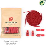 bodypride Schnürsenkel Flat/flach modisch rot 120cm - 1 Paar