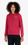 Champion Kapuzenpullover (Hoodie gefüttert) American Classic kleiner Logo Schriftzug magentarot Damen