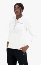 Champion Kapuzenpullover (Hoodie gefüttert) American Classic kleiner Logo Schriftzug weiss Damen