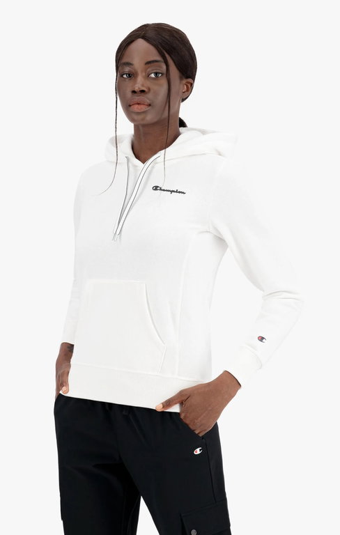 Champion Kapuzenpullover (Hoodie gefüttert) American Classic kleiner Logo Schriftzug weiss Damen