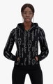 Champion Kapuzenpullover (Hoodie) American Classic Graphic Logo Schriftzug schwarz Damen