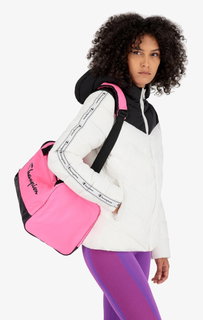 Champion Steppjacke - leichte wattierte Kapuzenjacke in Kontrastoptik - weiss Damen