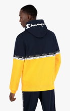 Champion Kapuzenpullover im Farbblockdesign mit doppelter Logopaspel gelb Herren