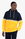 Champion Kapuzenpullover im Farbblockdesign mit doppelter Logopaspel gelb Herren