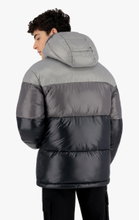 Champion Steppjacke - wattierte Kapuzenjacke mit Farbverlaufsbahnen - schwarz Herren