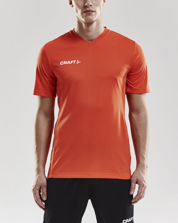 Craft Sport-Tshirt (Trikot) Squad Solid - lockere Schnitt, schnelltrocknend - orange Herren