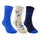 ECCO Tagessocke Crew Play Mid-Cut (Baumwolle, Spiel Design) blau/beige/dunkelblau Jungen/Mädchen - 3 Paar