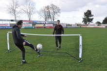 Powershot Fussballtennis-Netz Set aus Stahl 4mx1,10m