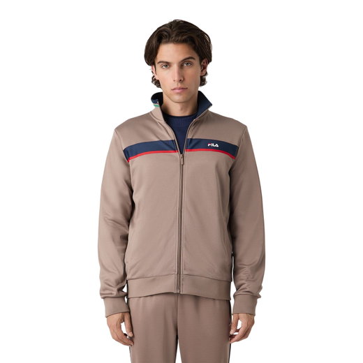 Fila Freizeit-Sportjacke Sagano (Sweatjacke, 100% Polyester) Full Zip - taupebraun Herren
