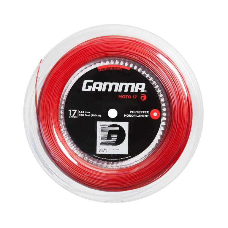Gamma Tennissaite Moto (Haltbarkeit+Spin) 5 Jahre Limited Edition rot 100m Rolle
