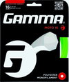 Gamma Tennissaite Moto (Haltbarkeit+Spin) limettegrün 12m Set