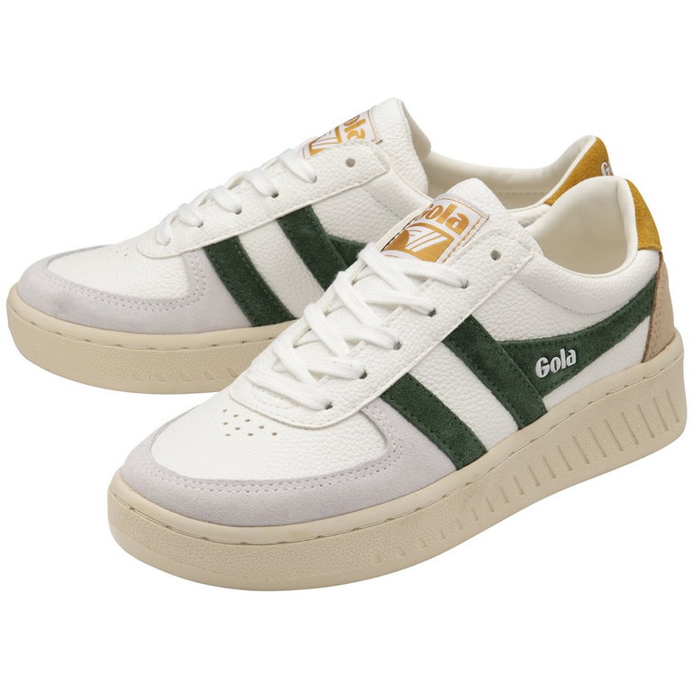 Gola Sneaker Grandslam Trident weiss/grün/gelb Damen