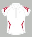 Head Polo Zip weiß/rot Damen (Größe S)