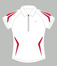 Head Polo Zip white/red Women (Size S)