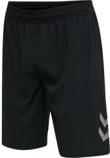 hummel Sporthose Short hmlLEAD Training kurz (ultra-dehnbares Gewebe, mittlere Länge) schwarz Herren
