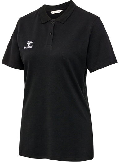 hummel Sport/Freizeit-Polo hmlGO 2.0 (Bio-Baumwolle) Kurzarm schwarz Damen