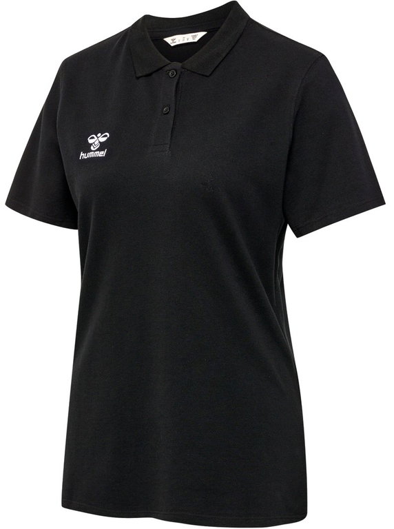 hummel Sport/Czas wolny Polo hmlGO 2.0 (Bawełna organiczna) Krótki rękaw czarny Damski
