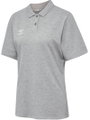 hummel Sport/Freizeit-Polo hmlGO 2.0 (Bio-Baumwolle) Kurzarm grau Damen