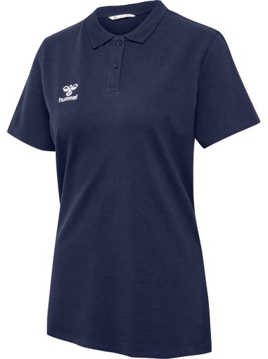 hummel Sport/Freizeit-Polo hmlGO 2.0 (Bio-Baumwolle) Kurzarm marineblau Damen