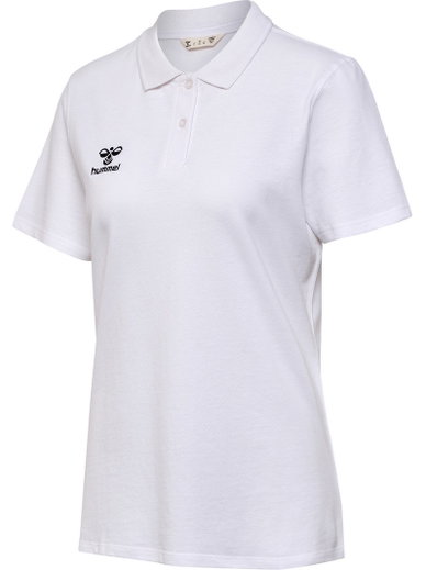 hummel Sport/Czas wolny Polo hmlGO 2.0 (Bawełna organiczna) Krótki rękaw biały Damski