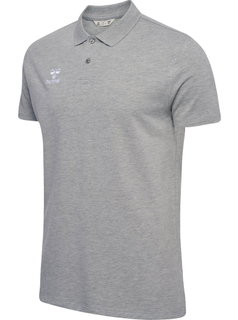 hummel Sport/Freizeit-Polo hmlGO 2.0 (Bio-Baumwolle) Kurzarm grau Herren