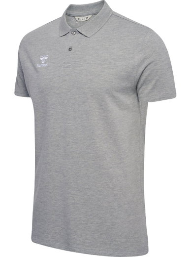hummel Sport/Freizeit-Polo hmlGO 2.0 (Bio-Baumwolle) Kurzarm grau Herren