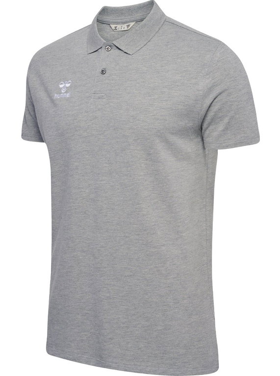 hummel Sport/Freizeit-Polo hmlGO 2.0 (Bio-Baumwolle) Kurzarm grau Herren