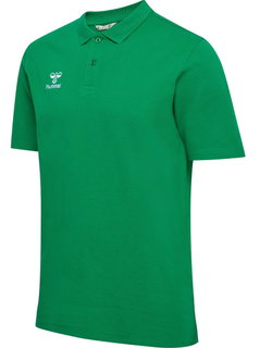 hummel Sport/Freizeit-Polo hmlGO 2.0 (Bio-Baumwolle) Kurzarm grün Herren